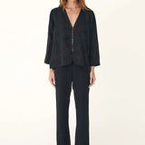ROWIE - Atta Jacquard Tang Shirt - Noir Floral