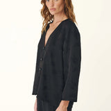 ROWIE - Atta Jacquard Tang Shirt - Noir Floral
