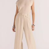 STAPLE THE LABEL - Hayden Wide Leg Pants - Beige