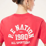 P.E NATION - Backspin 2.0 Relaxed Tee - Strawberry