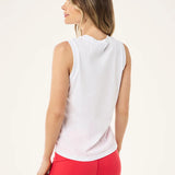 P.E NATION - Backspin Tank - White / Bittersweet