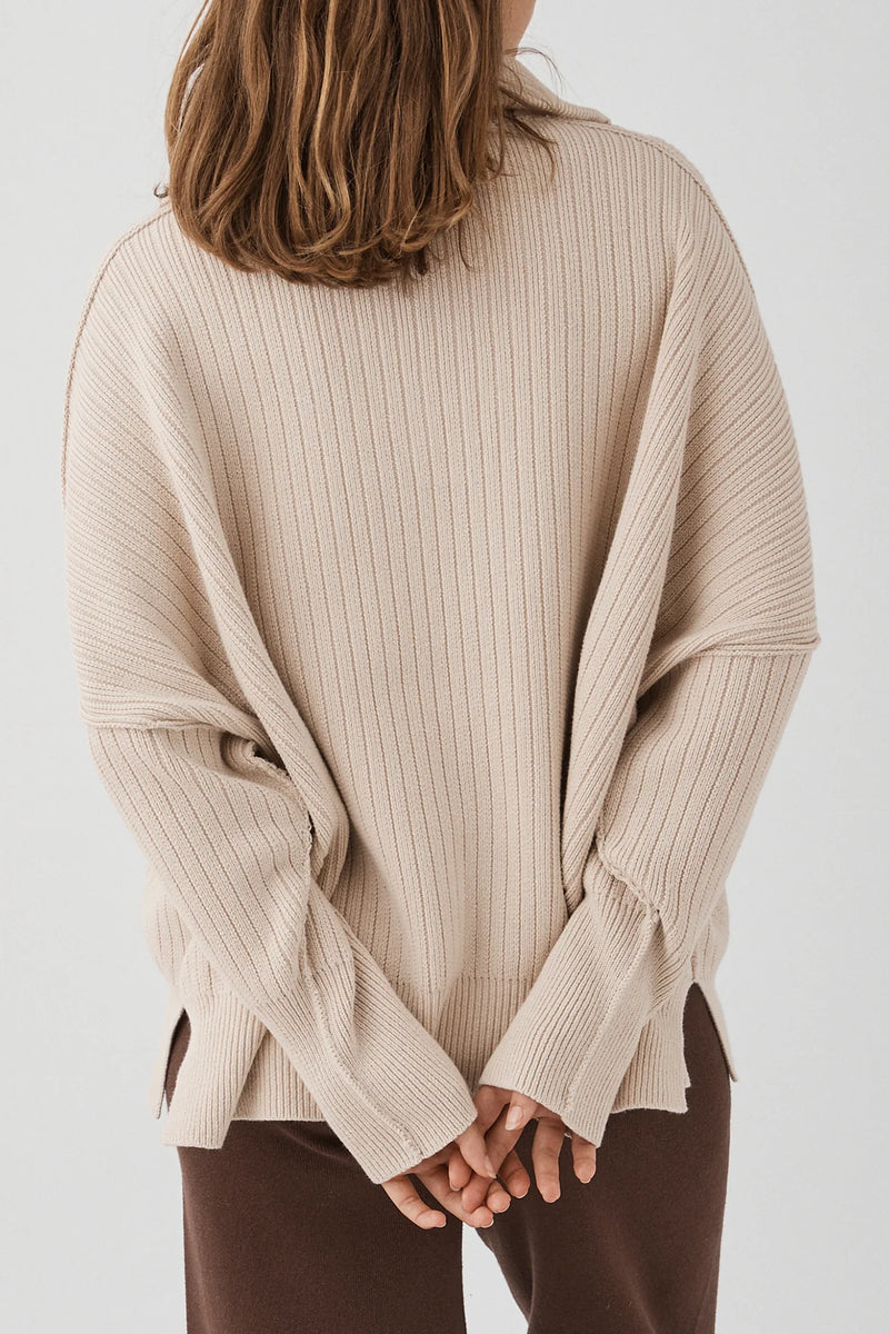 ARCAA - Margo Button Up Sweater - Sand