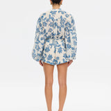 KIVARI - Bluebell Playsuit - Blue Ecru