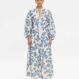 KIVARI - Bluebell Maxi Dress - Blue Ecru