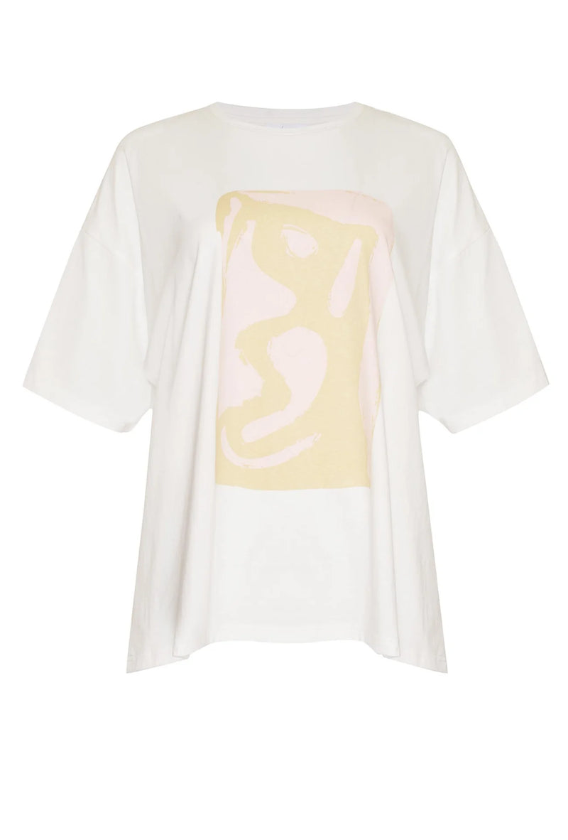 Girl and the Sun - Voyage Tee - Ivory and Pink