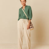 INDI & COLD - Linen Box-Cut Shirt - Esmeralda