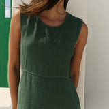 INDI & COLD - Linen Midi Dress - Esmeralda