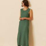 INDI & COLD - Linen Midi Dress - Esmeralda