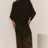 CHARLI - Solene Lace Skirt - Black