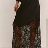 CHARLI - Solene Lace Skirt - Black