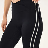 P.E NATION - Clarity F/L Legging - Black / Whisper White