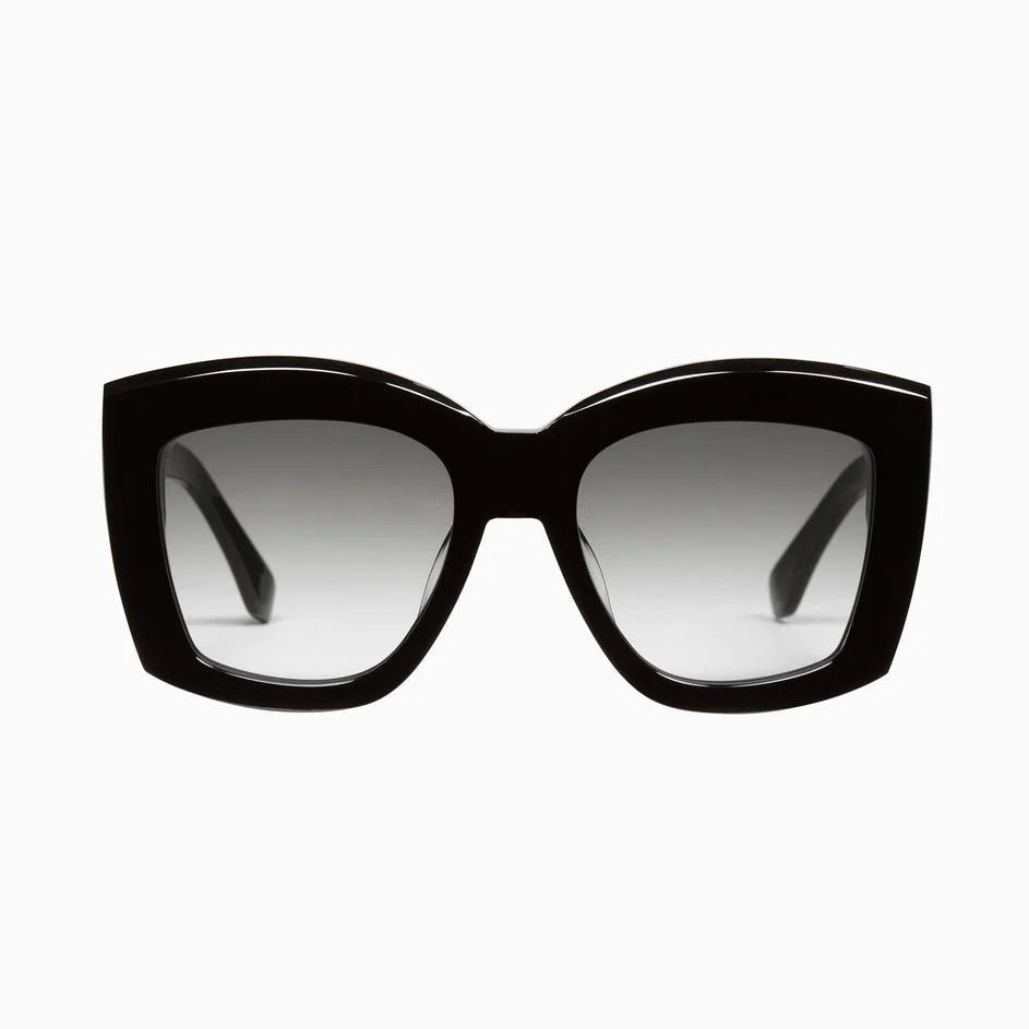 Valley Eyewear - COLTRANE - Gloss Black w. Gold Metal Trim / Black Lens