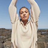 ARCAA - Margo Button Up Sweater - Sand