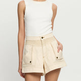 KIVARI - Celene Denim Short - Cream