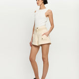 KIVARI - Celene Denim Short - Cream