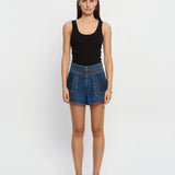 KIVARI - Celene Denim Short - Indigo Blue