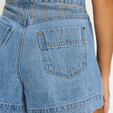 KIVARI - Celene Denim Shorts - Stonewash Blue