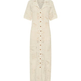 KIVARI - Clementine Collared Midi Dress - Cream