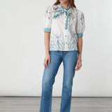 SEVENTY + MOCHI - Poppy Top - Indigo Coral
