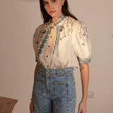 SEVENTY + MOCHI - Poppy Top - Indigo Coral
