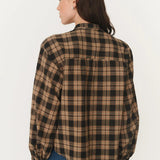 ROWIE - Cora Long Sleeve Blouse - Tobacco Plaid