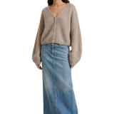 AMERICAN DREAMS - Cornelia Cropped Cardigan - Light Taupe