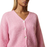 AMERICAN DREAMS - Cornelia Cropped Cardigan - Soft Berry