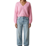 AMERICAN DREAMS - Cornelia Cropped Cardigan - Soft Berry
