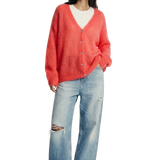 AMERICAN DREAMS - Cornelia L.S Cardigan - Coral Red