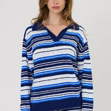 REMAIN - Ivy Polo - Cobalt Stripe