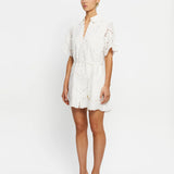 KIVARI - Danielle Mini Shirt Dress - Ivory