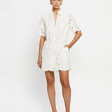 KIVARI - Danielle Mini Shirt Dress - Ivory