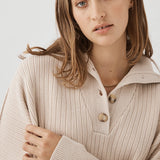ARCAA - Margo Button Up Sweater - Sand
