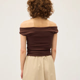 DOMINIQUE HEALY - Niveah Tee - Chocolate