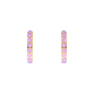 Fairley - Pink Opal Crystal Midi Hoop