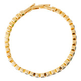 FAIRLEY - Green Emerald Cut Tennis Bracelet