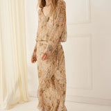 SPELL - Damask Long Sleeve Blouse - Chai Yellow