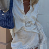 SPELL - Dubois Bias Mini Skirt - Pearl