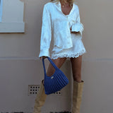SPELL - Dubois Bias Mini Skirt - Pearl