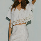 SPELL - Dubois Bias Mini Skirt - Pearl