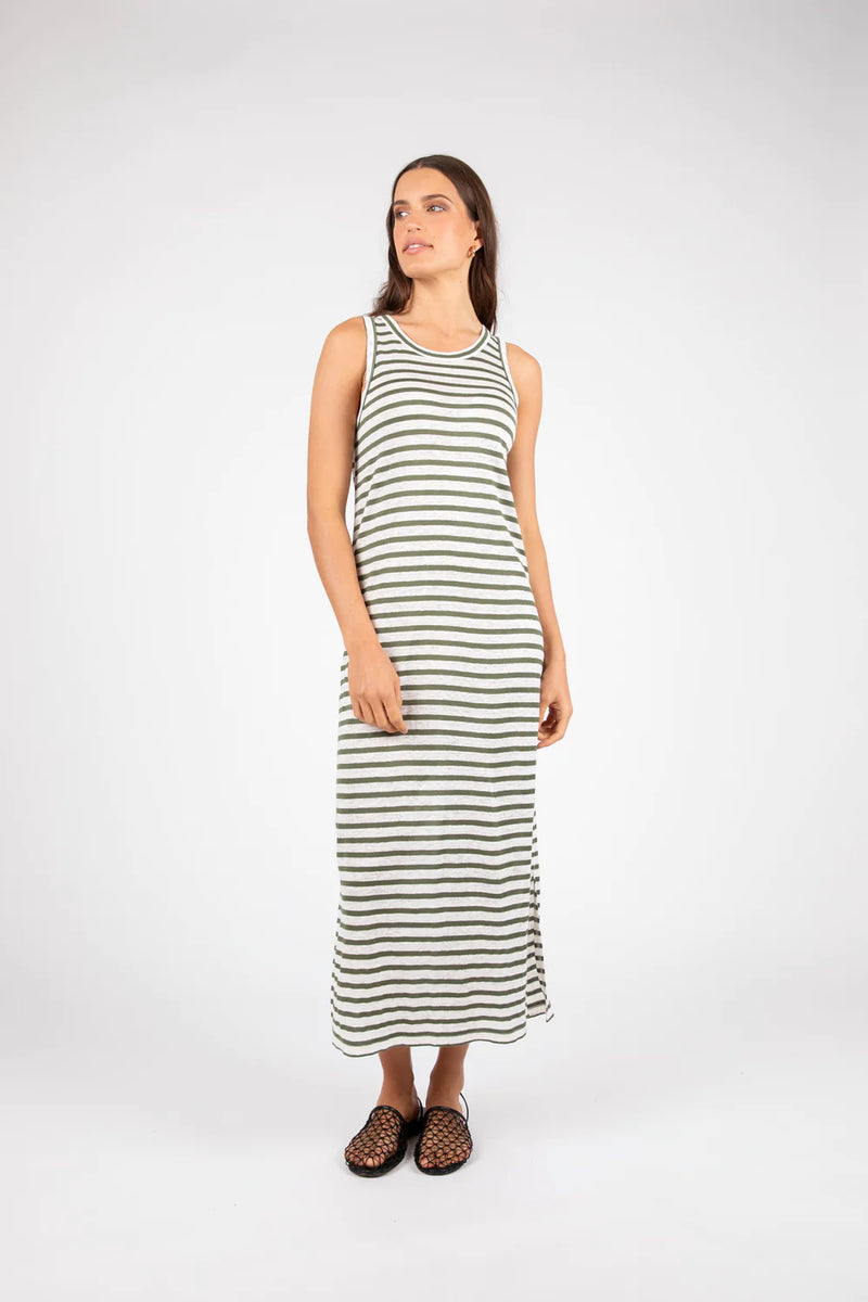 Marlow - Athens Stripe Tank Dress - Pistachio Stripe