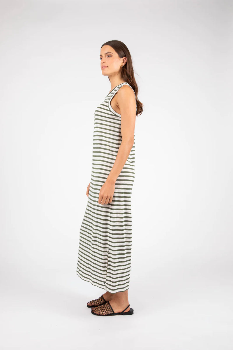 Marlow - Athens Stripe Tank Dress - Pistachio Stripe