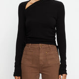 KIVARI - Annike Jersey Top - Black