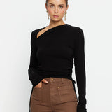 KIVARI - Annike Jersey Top - Black