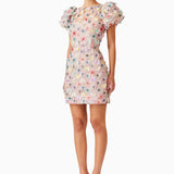 ELLIATT - Aviva Puff Sleeve Mini Dress - Pink
