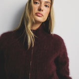 WORLD OF NOMADS - Felix Zip Cardigan - Aubergine