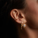 SATYA - North Star Moonstone Starburst Earrings