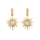 SATYA - North Star Moonstone Starburst Earrings