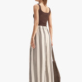 ELKA COLLECTIVE - Milo Stripe Pant - Chocolate Stripe