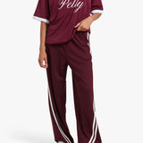 ENA PELLY - Valentina Stripe Pant - Cherry Cola